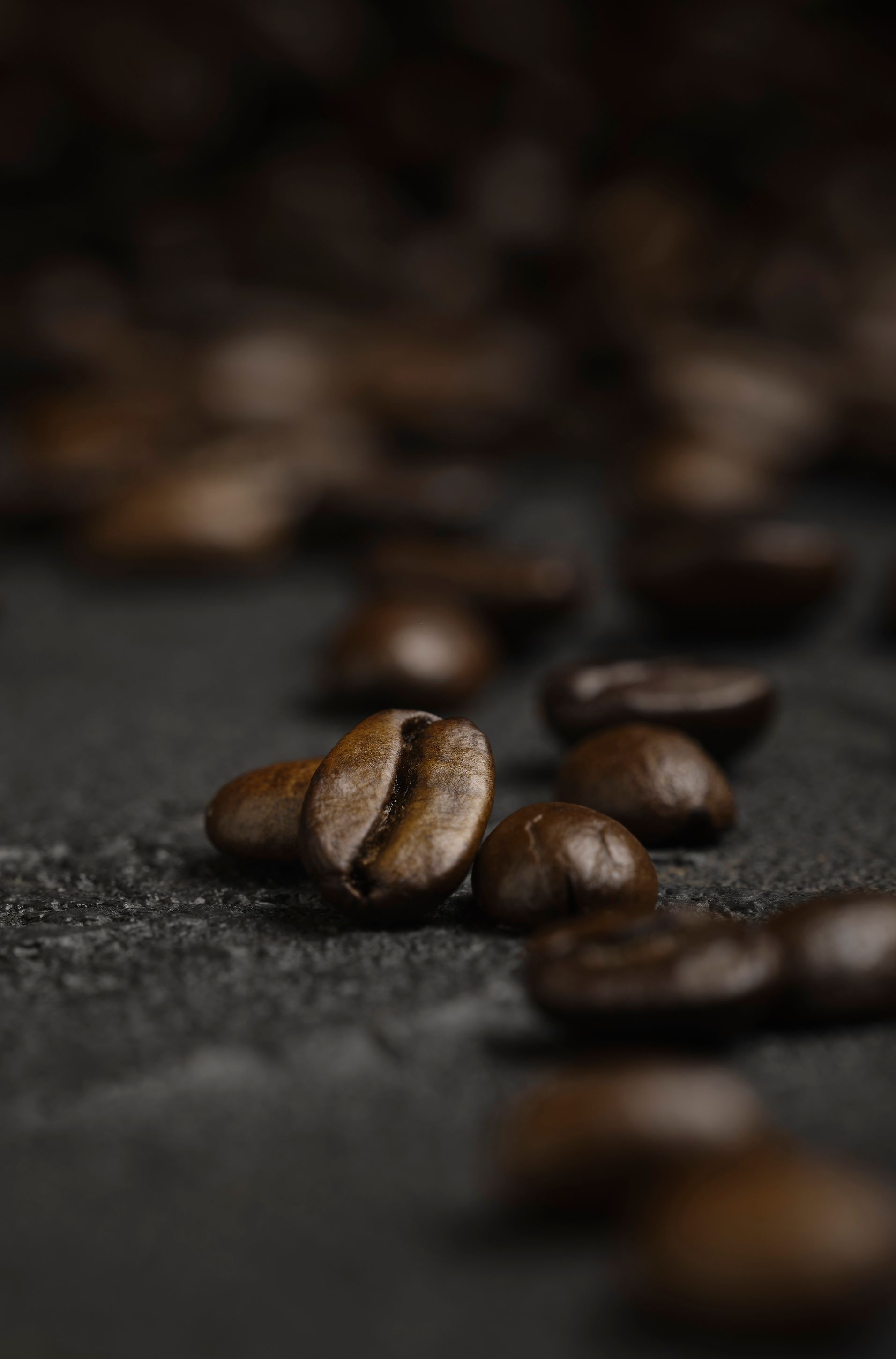 Blurred coffee beans