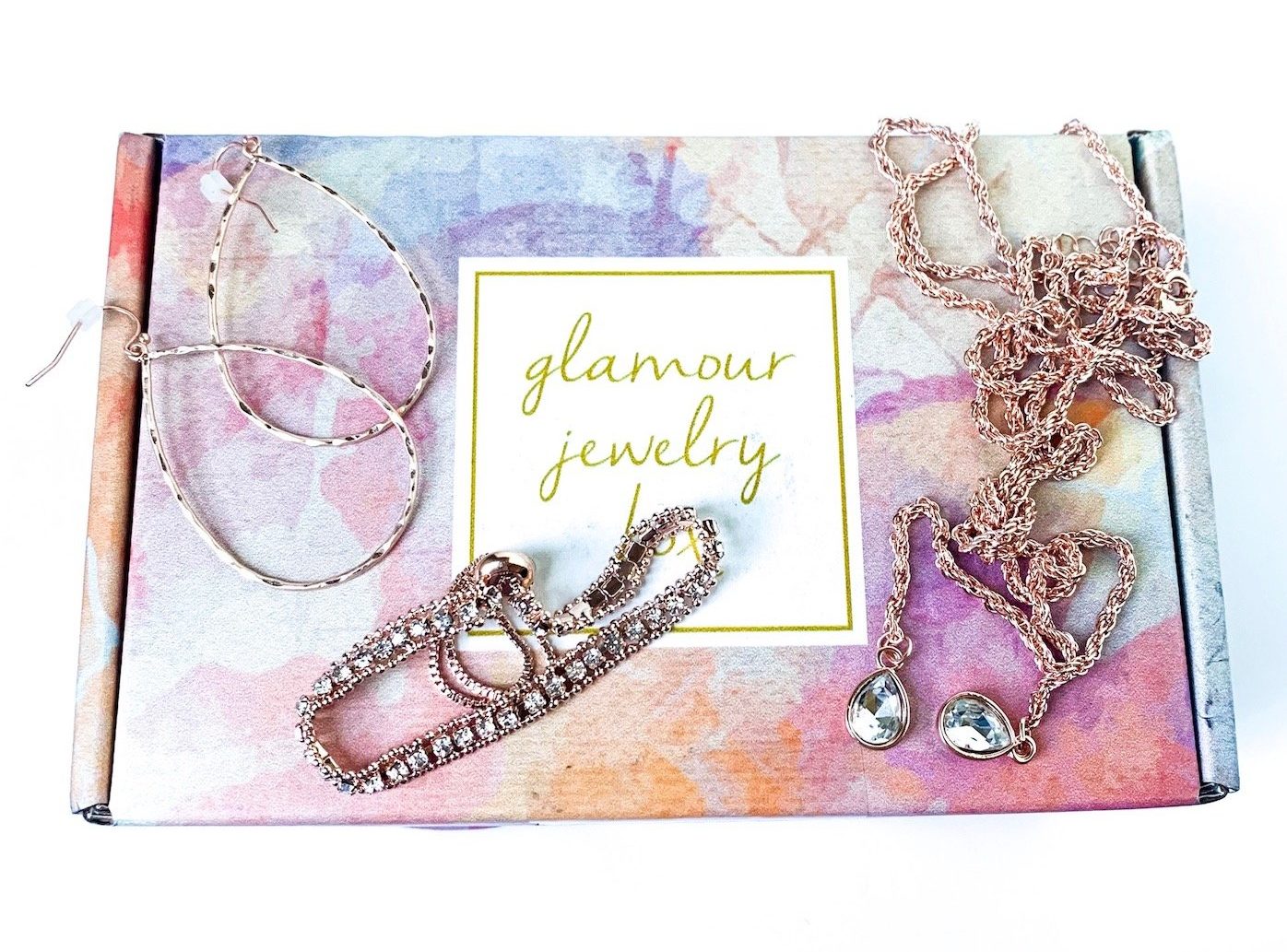 Glamour Jewelry Box March 2019 Review - All Products With Box Top