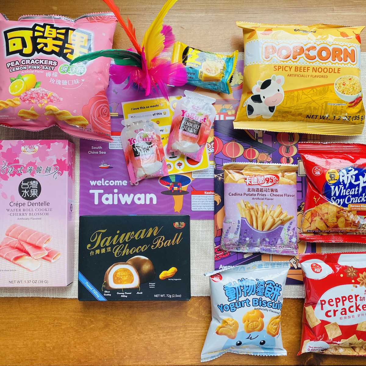 Becca received a mix of sweet and savory snacks from Taiwan through Universal Yums.